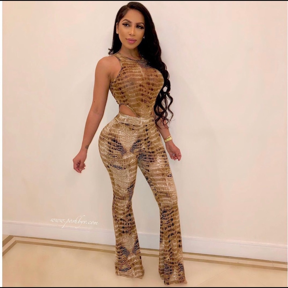 Posh By V Tori Croc Legging Set